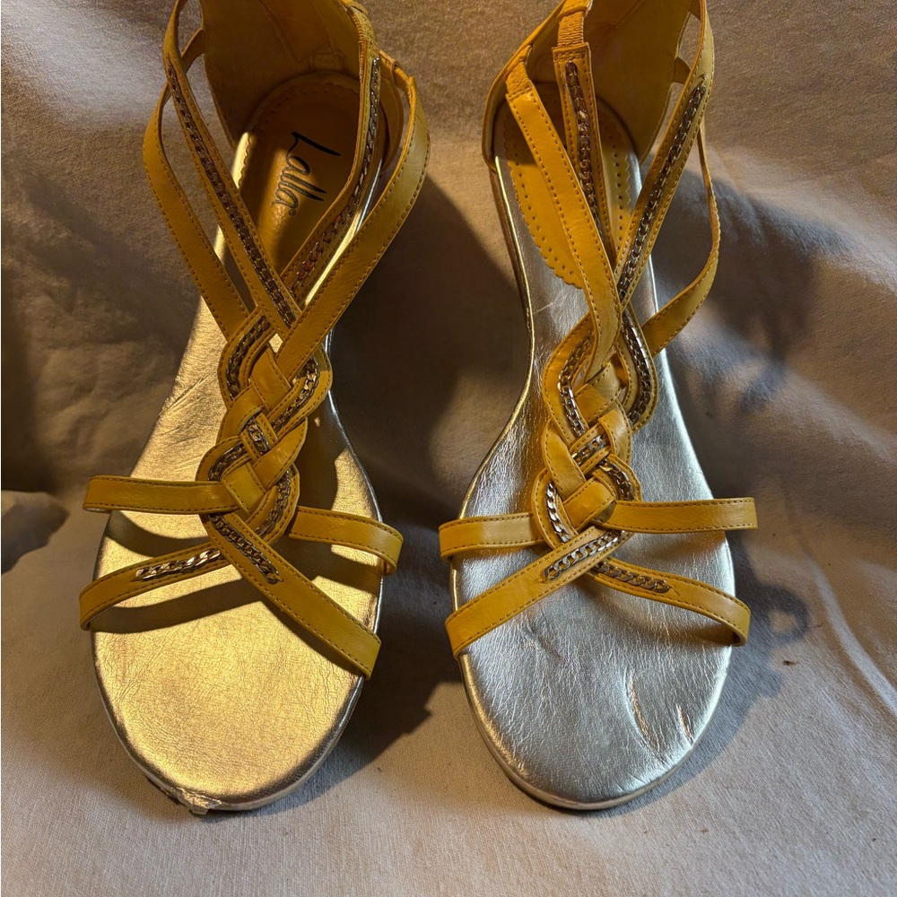 Lola Yellow Strappy Sandals